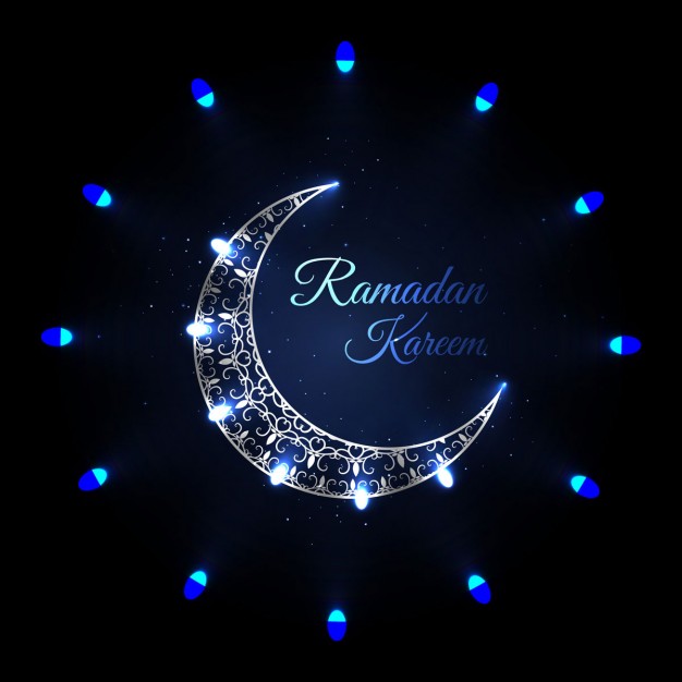 626x626 Ramadan Background With Blue Moon Vector Free Download