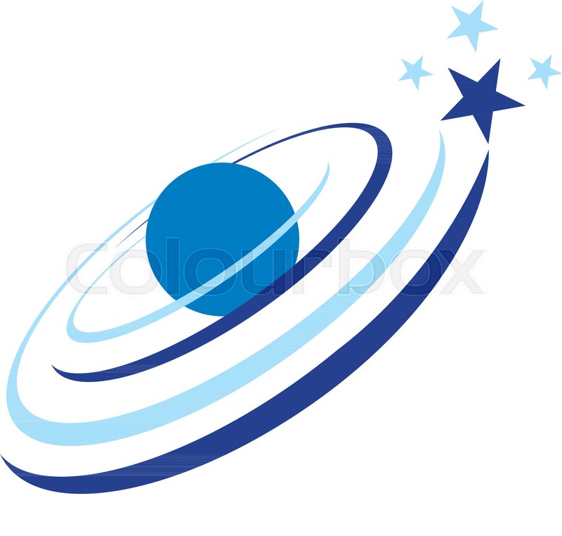800x762 Space Stars Moon Satellite Galaxy Logo Stock Vector Colourbox