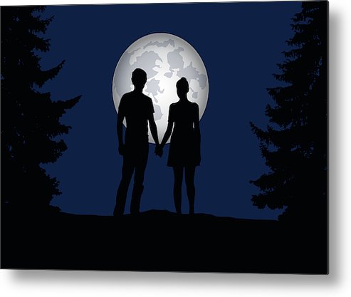 493x417 Realistic Silhouette Of A Young Man And Woman Holding Hands
