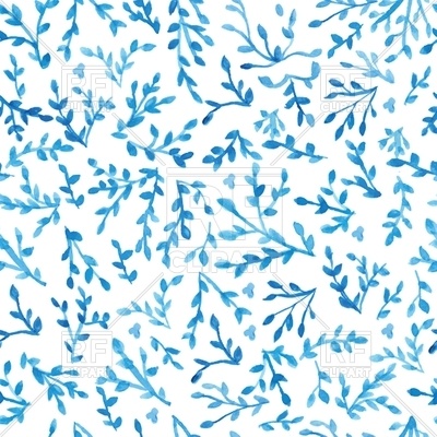 400x400 Blue And White Branches Pattern Vector Image Of Backgrounds