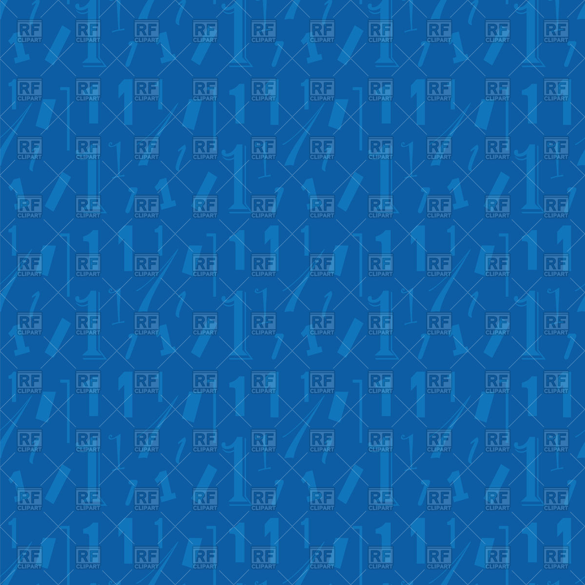 1200x1200 Number One Seamless Blue Pattern Vector Image Of Backgrounds