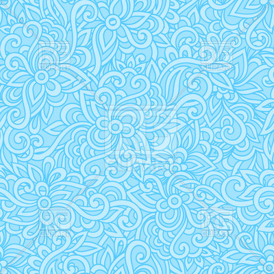 400x400 Seamless Floral Pattern In Blue Colors Vector Image Of Backgrounds