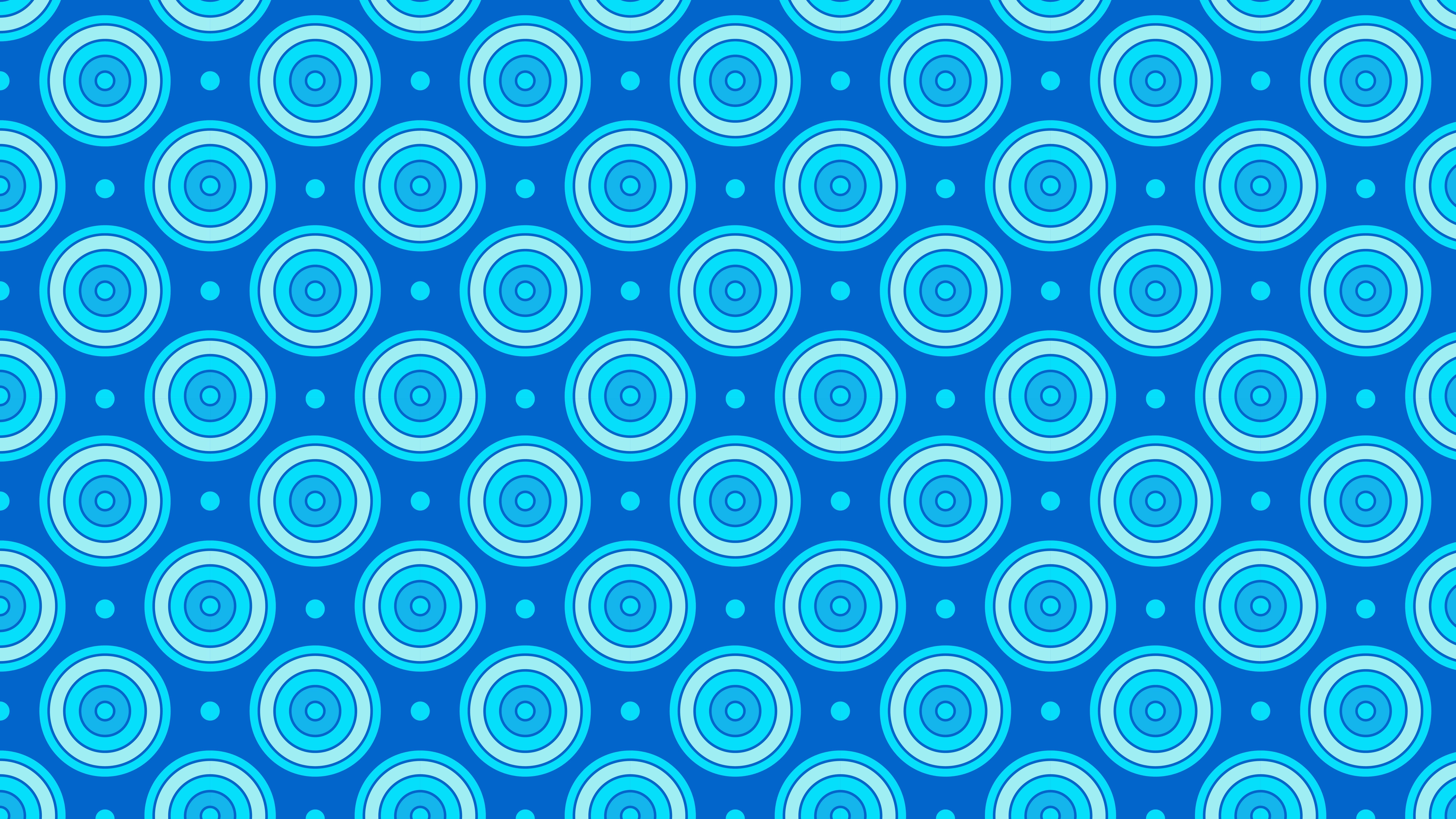 8000x4500 Blue Concentric Circles Pattern Vector Graphic