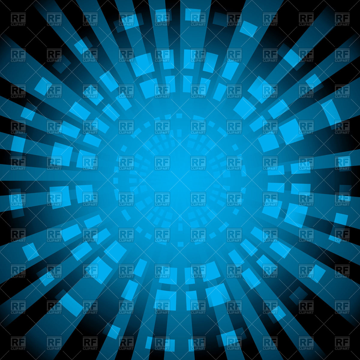 1200x1200 Blue Abstract Background With Radial Rays Vector Image
