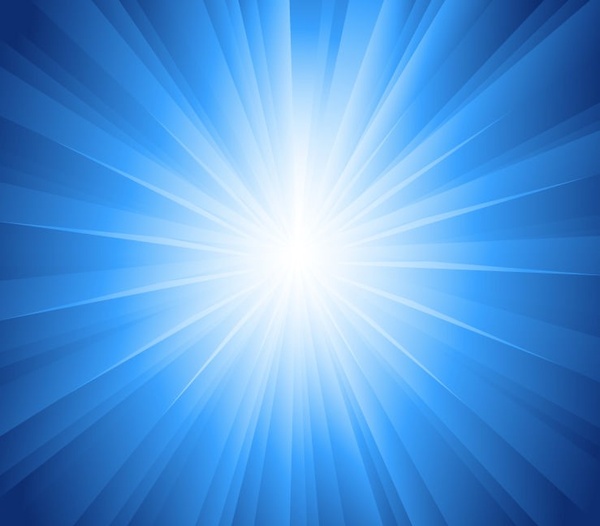 600x526 Sun Rays Blue Background Vector Illustration Free Vector