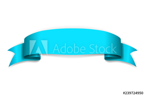 500x334 Blue Ribbon Banner Golden Satin Glossy Bow Blank Design Label