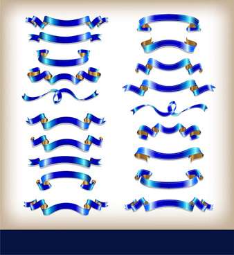 338x368 Blue Ribbon Vector Free Vector Download