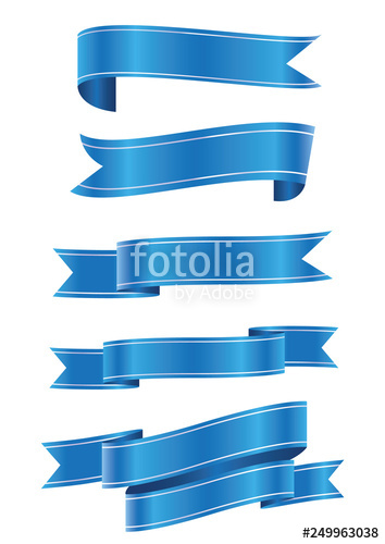 354x500 Set Of Blue Ribbon Banner Stock Image And Royalty Free Vector