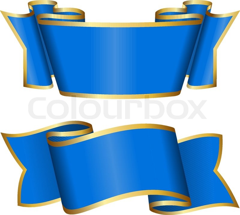 800x716 Blue Ribbon Collection Stock Vector Colourbox