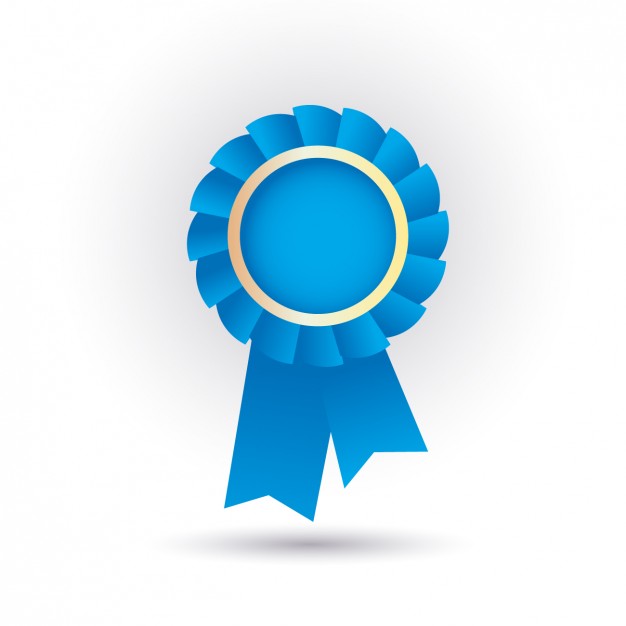 626x626 Blue Ribbon Icon Vector Free Download