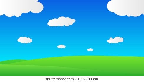 489x280 Abstract Spring Scene Green Landscape With Cloudy Blue Sky