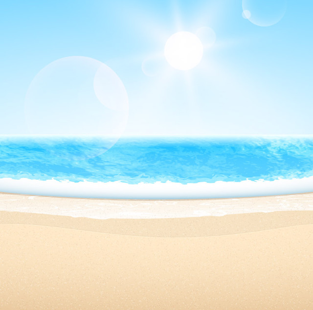Free Vectors Abstract Summer Sea Beach With Blue Sky Vector 640x634 Free Vectors Abstract Summer Sea Beach With Blue Sky Vector