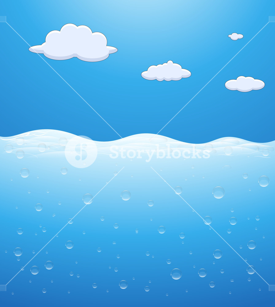 Underwater Scene And Clouds In Sky 896x1000 Underwater Scene And Clouds In Sky