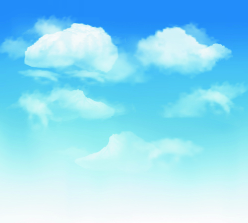 White Clouds With Blue Sky Vector Free Download 500x449 White Clouds With Blue Sky Vector Free Download