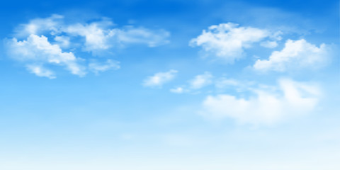 Background With Clouds On Blue Sky Blue Sky Vector 480x240 Background With Clouds On Blue Sky Blue Sky Vector