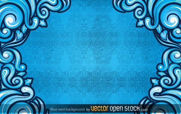 600x380 Free Vectors Blue Swirl Background Vector Open Stock