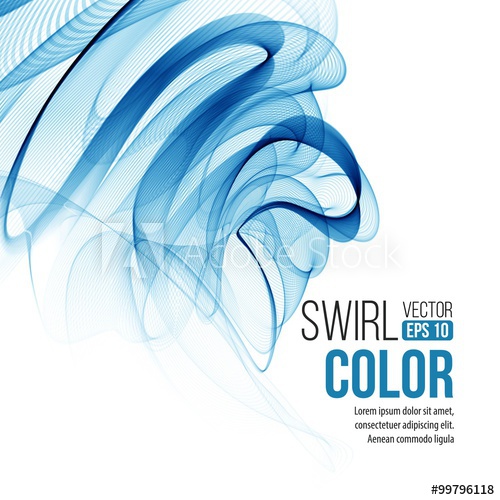 500x500 Vector Blue Swirl Line Abstract Background Vector Illustration