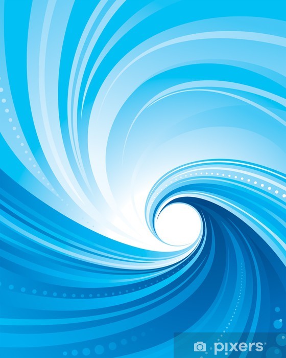 560x700 Abstract Blue Swirl Wave Background Vector Layered Wall Mural