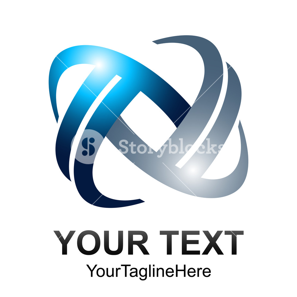 1000x1000 Creative Abstract Infinite Ribbon Swoosh Vector Logo Design