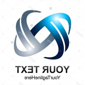 300x300 Royalty Free Clip Art Vector Logo Of A Blue And Black Ribbon Wave