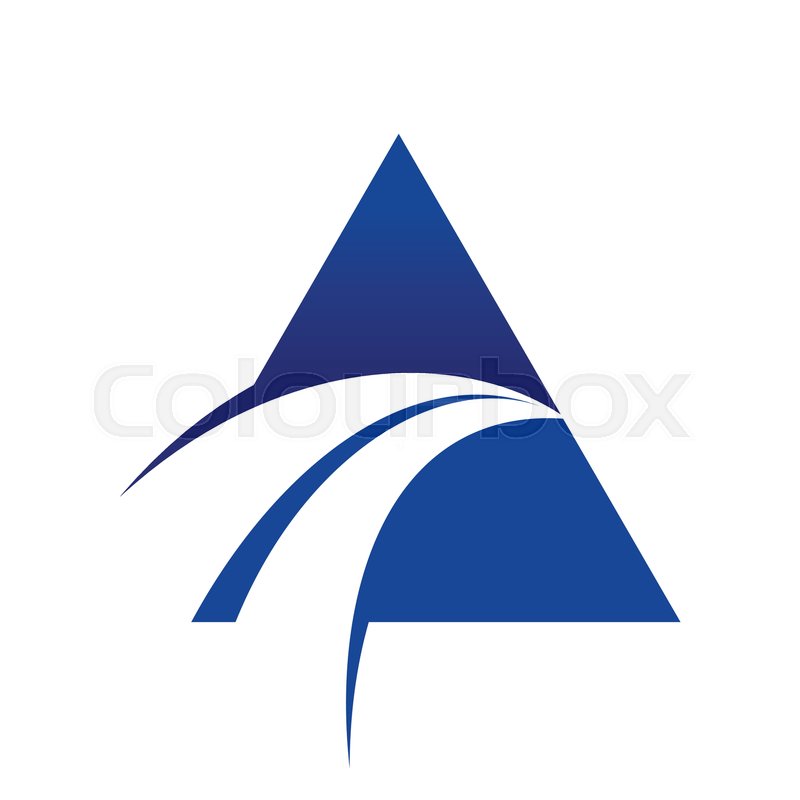 800x800 Blue Swoosh Cross Unique Triangle Stock Vector Colourbox