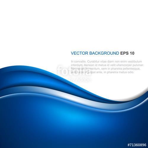 500x500 Abstract Blue Vector Background With Wave Stock Image And Royalty