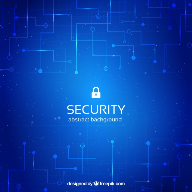 626x626 Blue Security Background With Circuits Vector Free Download