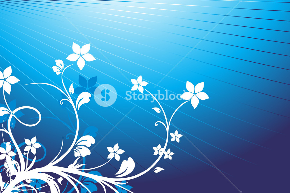 1000x666 Floral Background Blue Vector Wallpaper Royalty Free Stock Image