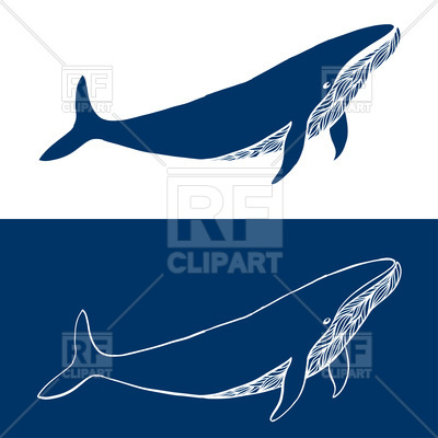 400x400 Hand Drawn Blue Whales Vector Image Of Plants And Animals
