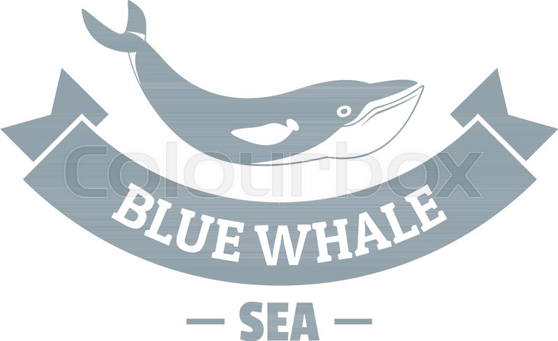 800x489 Blue Whale Logo Simple Illustration Stock Vector Colourbox