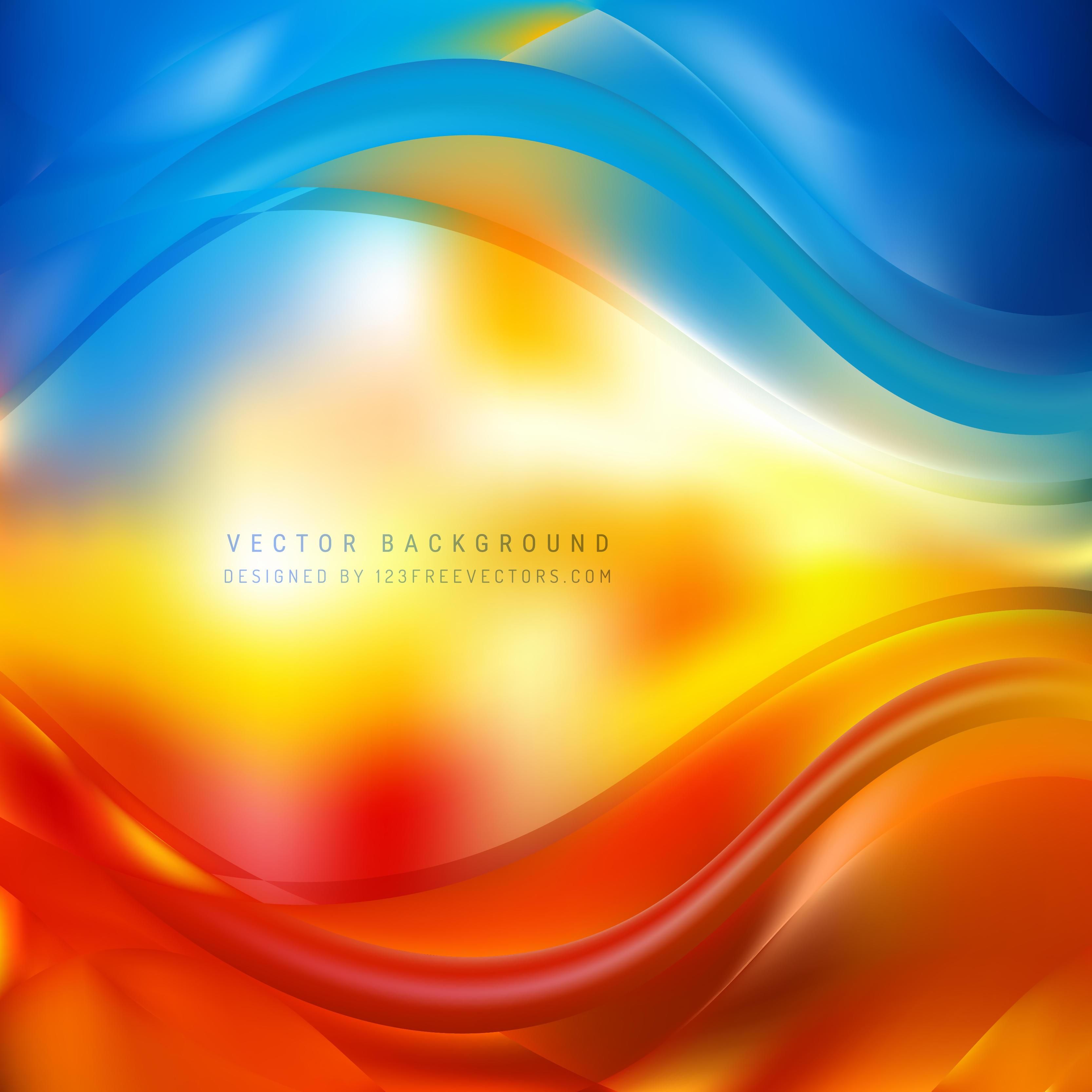3333x3333 Blue Red Yellow Wave Design Background Free Vector Backgrounds