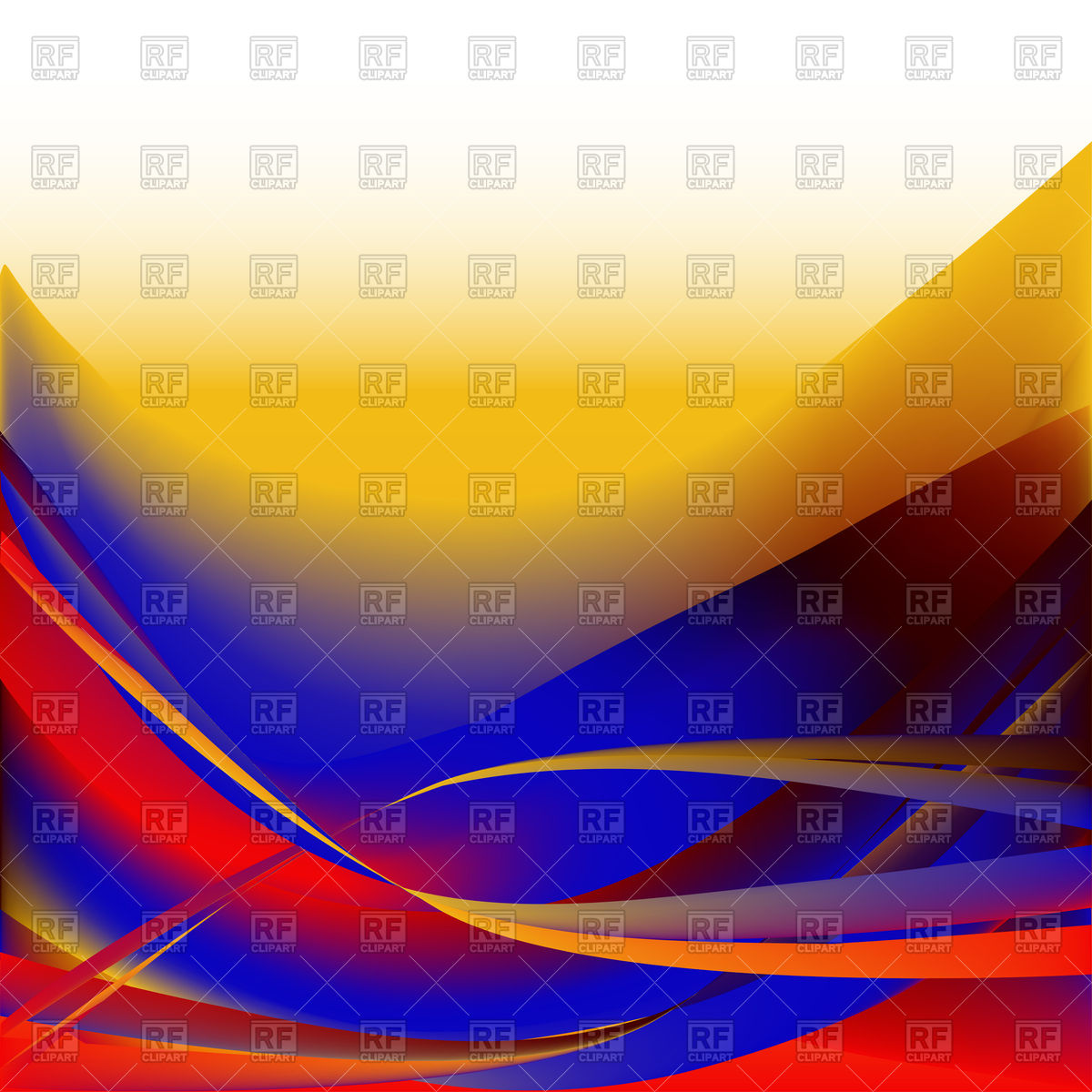 1200x1200 Colorful Blue Yellow Red Waves Abstract Background Vector Image