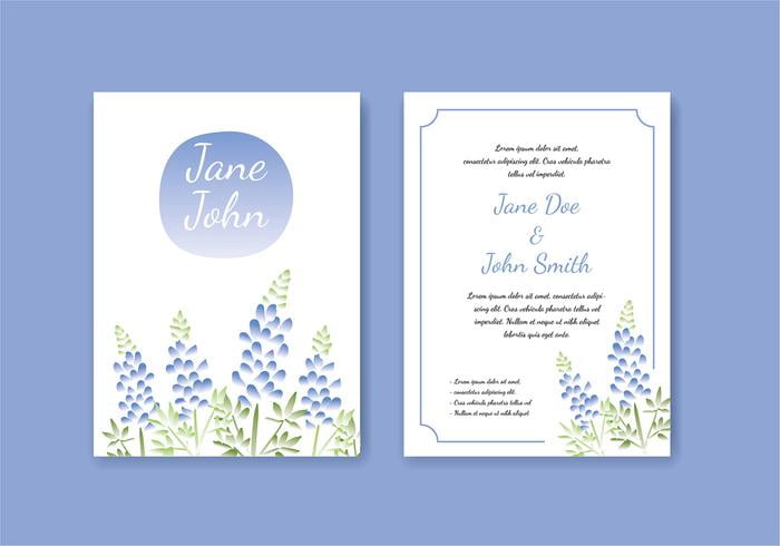 700x490 Blue Bonnet Water Color Effect Template Free Vector