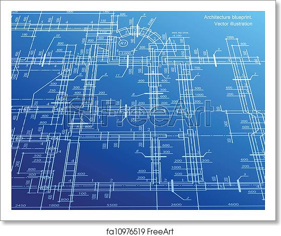 560x470 Free Art Print Of Architecture Blueprint Background Vector