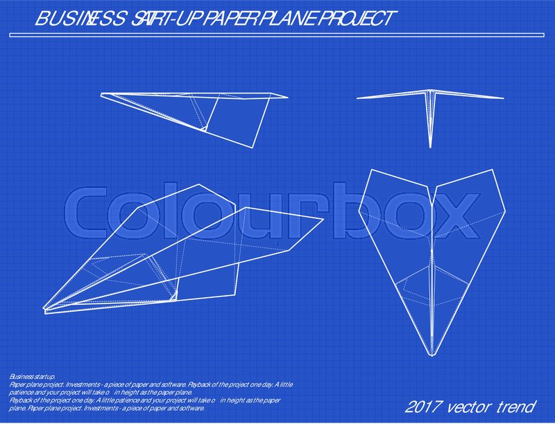 Airplane Vector Blueprint Blue Stock Vector Colourbox 800x612 Airplane Vector Blueprint Blue Stock Vector Colourbox