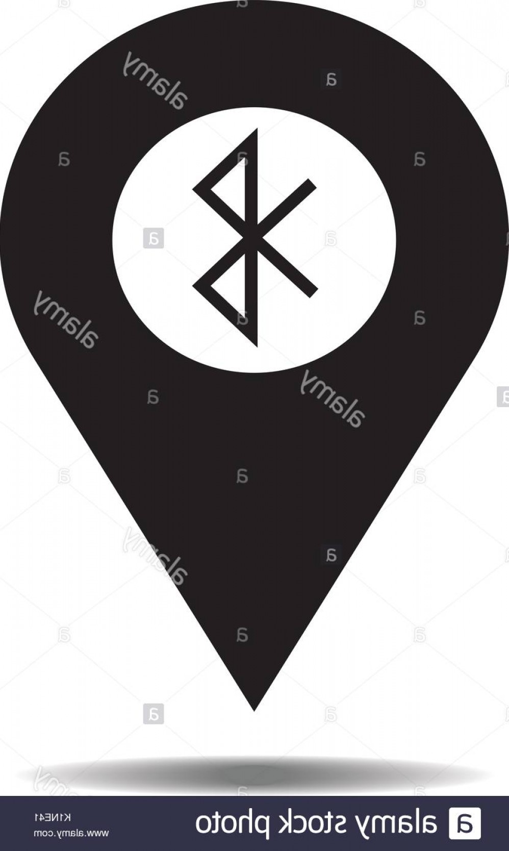 998x1668 Location Red Icon Vector With Bluetooth Icon Pin Sign Isolated