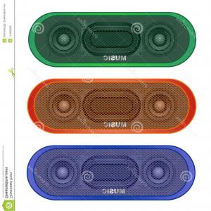 300x300 Modern Bluetooth Speaker Color Set Modern Bluetooth Speaker Vector