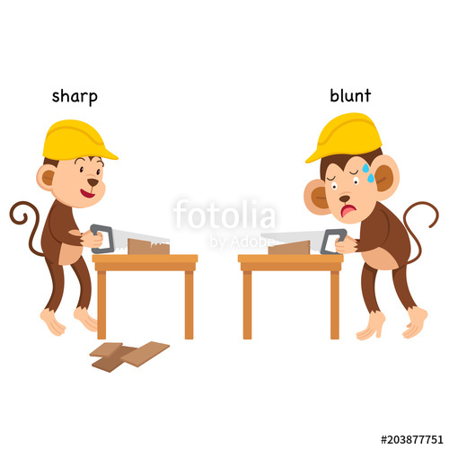 500x500 Opposite Sharp And Blunt Vector Illustration Stock Image