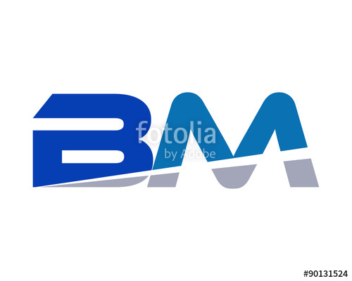 500x400 Bm Letter Logo Modern Stock Image And Royalty Free Vector