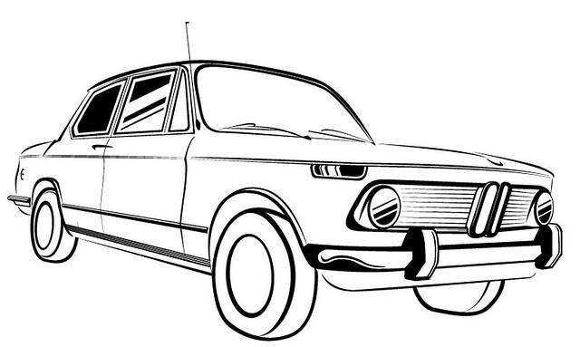 640x383 Bmw Trace Vector Drawing, Illustrator Reference