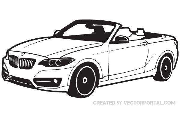 600x400 Bmw Car Vector Image Free Vectors Car Vector, Car Drawings