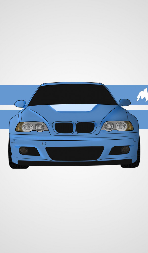 600x1024 Download Wallpaper Blue, Vector, Art, Bmw, Section Minimalism