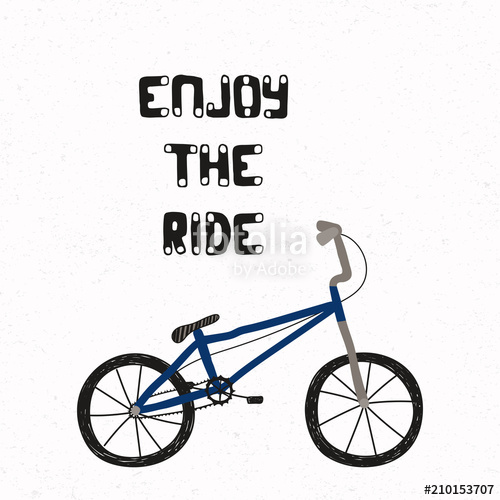 500x500 Hand Drawn Childish Vector Illustration Of A Bmx Bicycle