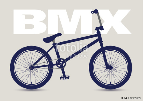 500x351 Bmx Bicycle Isolated And Monochrome, High Detailed Silhouette