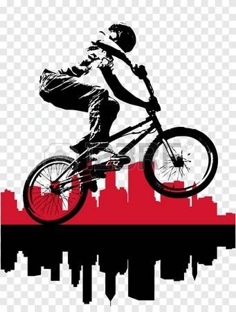 341x450 Bmx Vector Of Bmx Cyclist Going Rustic In Bmx, Bmx Bikes