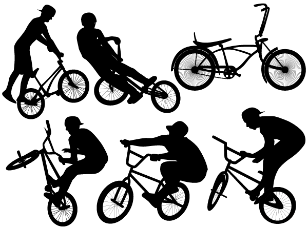 600x445 Bike Jump Vector Silhouettes Free Free Vectors Bike Silhouette