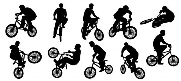 Bmx Silhouette Or Bicycle Silhouette Vector Premium Download 626x281 Bmx Silhouette Or Bicycle Silhouette Vector Premium Download