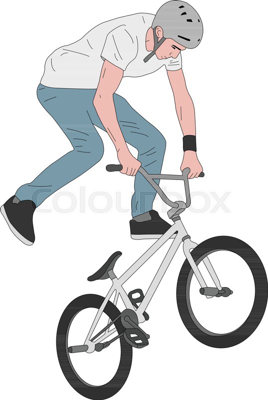 537x800 Bmx Stunt Bicyclist Illustration
