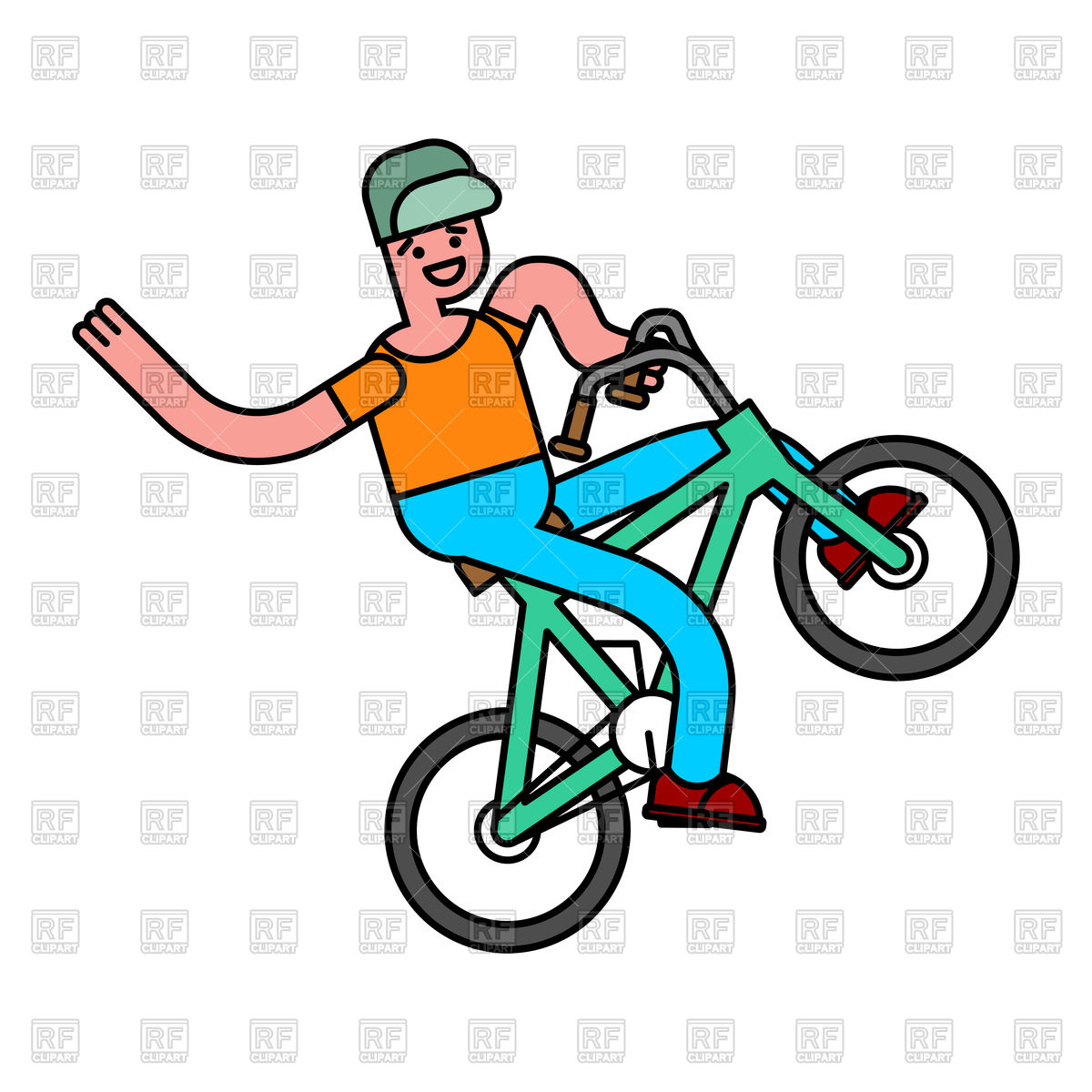 Tricks On Bicycle Guy On Bike Repent Of Bmx Vector Image 1200x1200 Tricks On Bicycle Guy On Bike Repent Of Bmx Vector Image