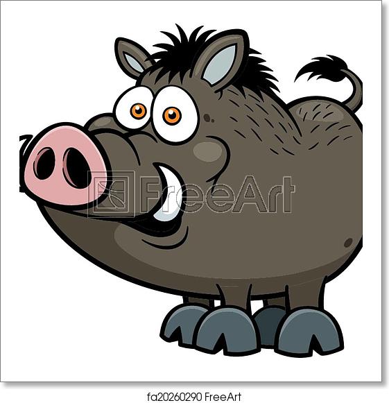 561x581 Free Art Print Of Wild Boar Vector Illustration Of Wild Boar